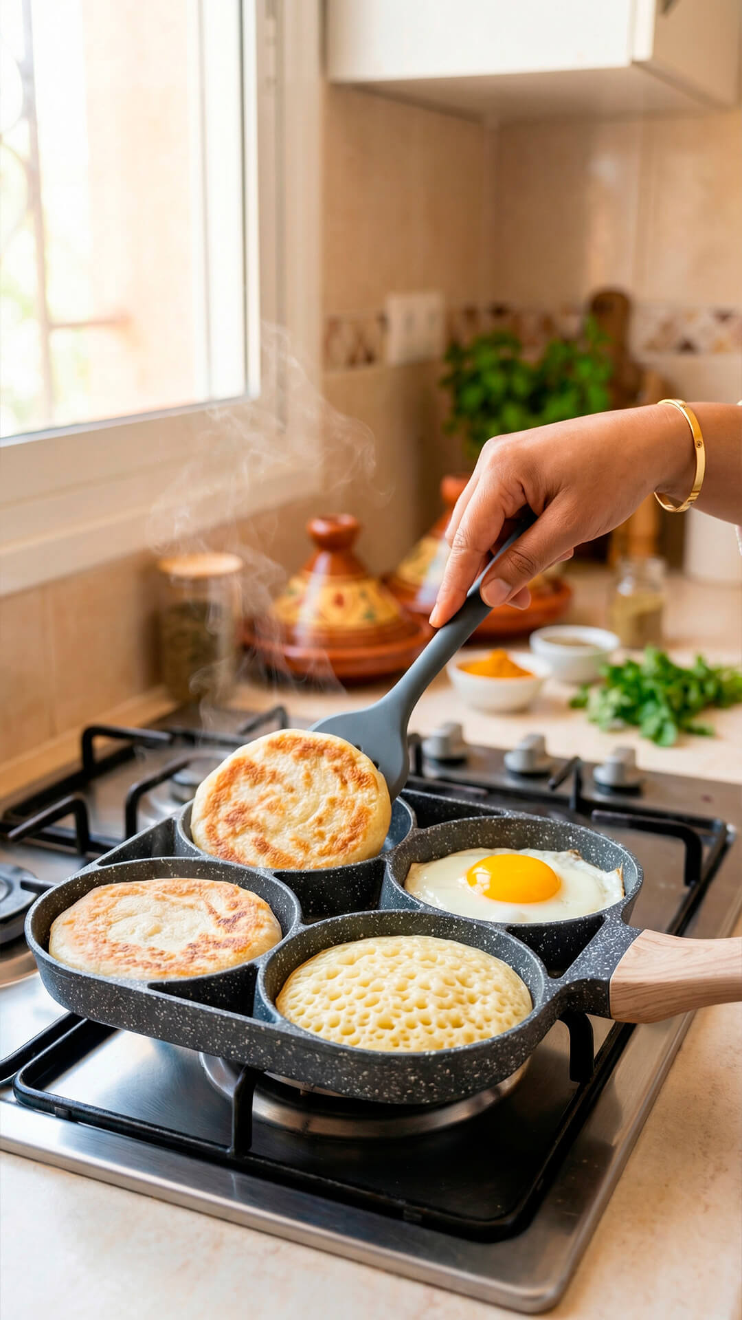 Poêle 4 Compartiments – Organisation parfaite pour vos petits-déjeuners