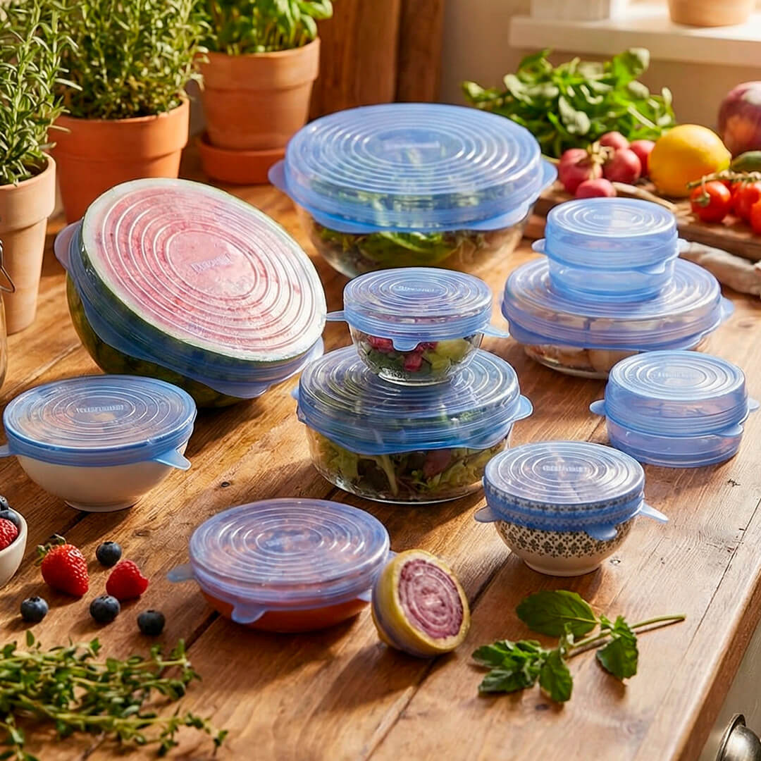 Pack de 6 couvercles en silicone